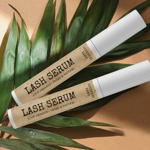 Rustic Vintage Lash Serum Mascara Tube Wrapper Klistermärke