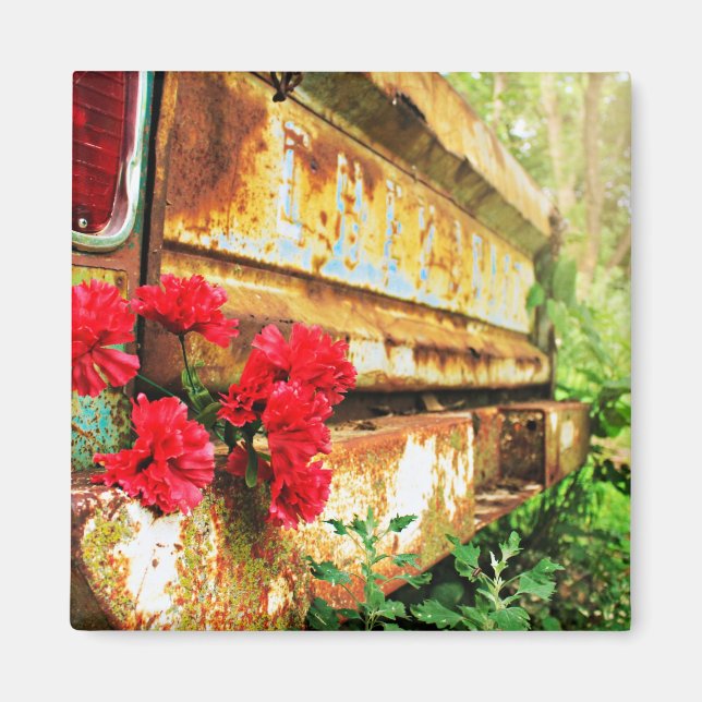 Rustic Vintage Lastbil Magnet (Framsidan)