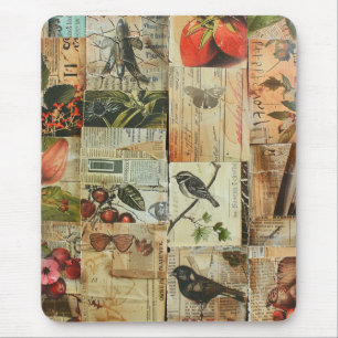 Rustic Vintage Newspaper Patchwork Collage (4) Musmatta