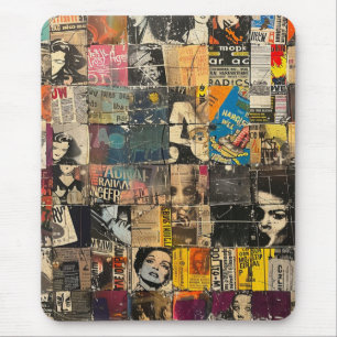 Rustic Vintage Newspaper Patchwork Collage (7) Musmatta