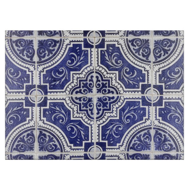 Rustic Vintage Portugisiska Tiles Mönster - Azulej (Framsidan)