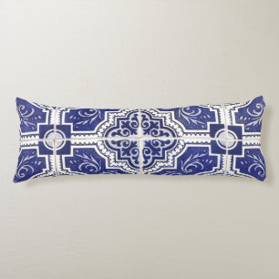 Rustic Vintage Portugisiska Tiles Mönster - Azulej Kroppskudde