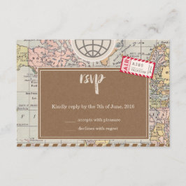 Rustic vintage resor Bröllop OSA Card