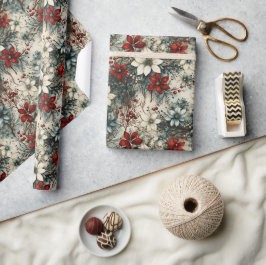 Rustic Vintage retro klassisk jultomte Presentpapper