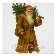 Rustic Vintage Santa | Classic Victorian Helgdag
