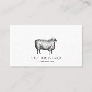 Rustic Vintage Sheep Farm Visitkort