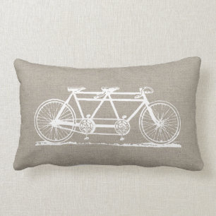 Rustic Vintage Tandem Bicycle Lumbarkudde