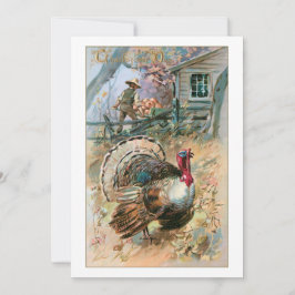 Rustic Vintage Tom Turkiet och Farmer Julkort