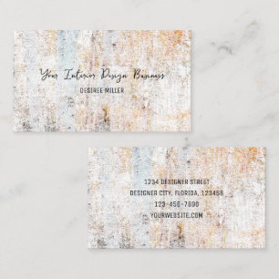 Rustic Vintage White Beige Distress Struktur Visitkort
