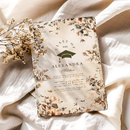 Rustic Vintage WildblommBloom Studenten Inbjudningar