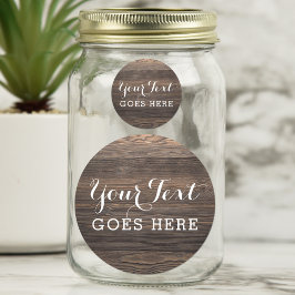 Rustic Vintage Wood Elegant Land Farm Boutique Runt Klistermärke