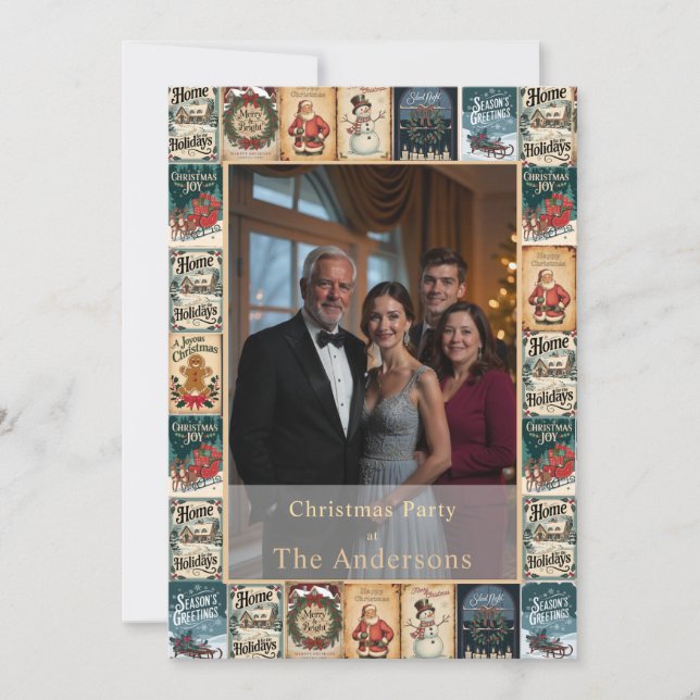 Rustic Vinter - inbjudan till fotoparti (Framsida)