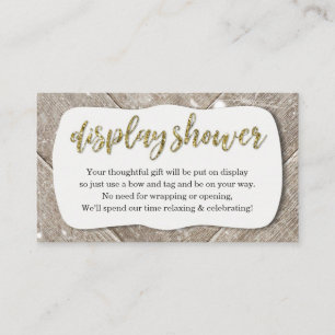Rustic Visning Shower Infoga för inbjudan