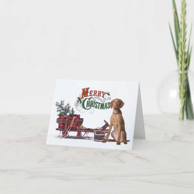 Rustic Viszla-jul Kort (Framsida)