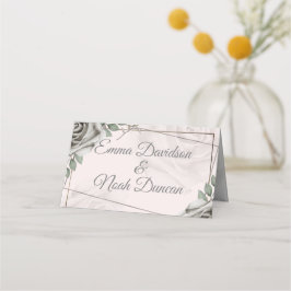 Rustic Vit ros Bröllop Bord nr Placeringskort