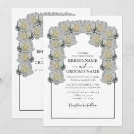 Rustic Vit ros bröllopsinbjudningar Inbjudningar