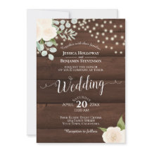 Rustic Vit ros & Ljus på Barn Wood Bröllop