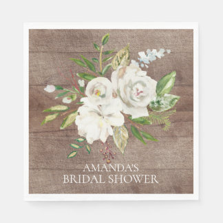 Rustic Vit ros Möhippa Papper Napkins Pappersservett