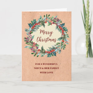Rustic Wandeece & Family God jul Kort