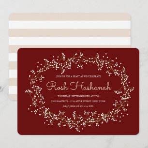 Rustic WandeRosh Hashanah Inbjudningar