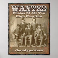 Rustic Wanted Poster - Hashtag och Social Media
