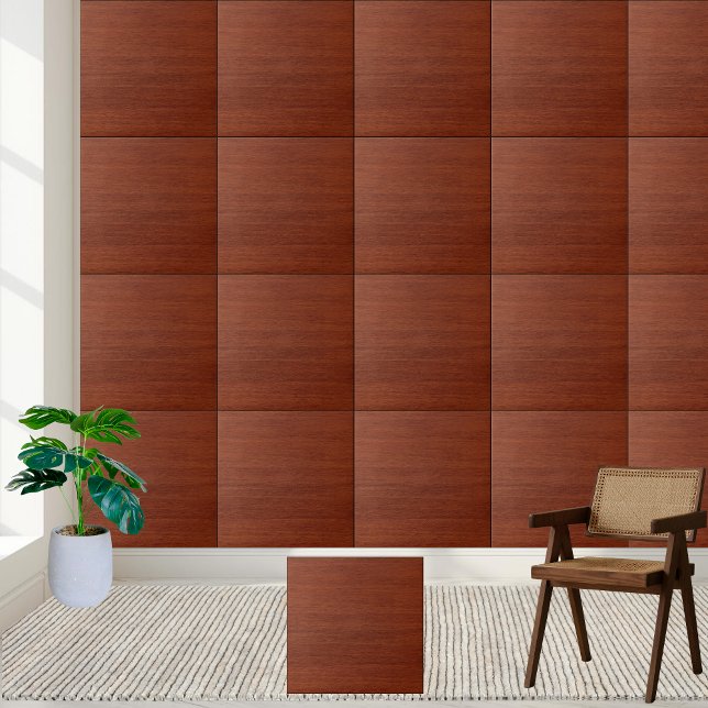 Rustic Warm Brown Wood Struktur Ceramic Tile Kakelplatta (Rustic Warm Brown Wood Texture Ceramic Tile)