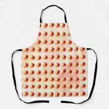 Rustic Watercolor Apple Mönster Apron