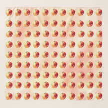 Rustic Watercolor Apple Mönster Chiffon Scarf