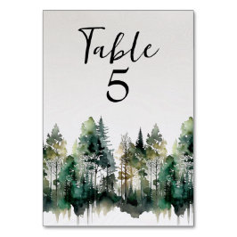 Rustic Watercolor Bröllop Bordsnummer