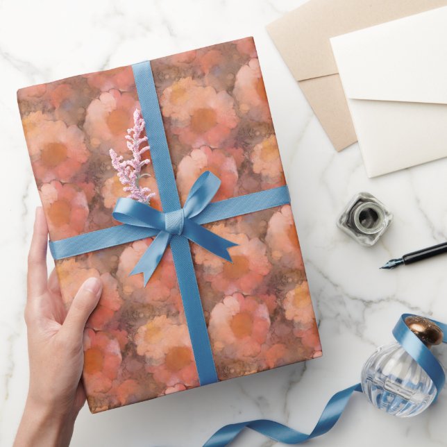 Rustic Watercolor Daisy Floral Pattern Presentpapper (Gifting)