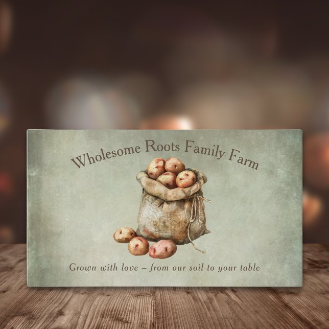 Rustic Watercolor Family Farm, lokal produktion Visitkort (Skapare uppladdad)