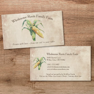 Rustic Watercolor Family Farm, produkter från maj Visitkort