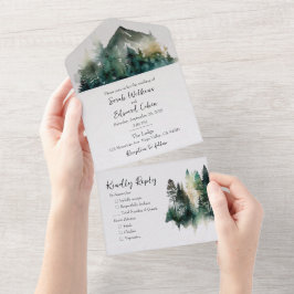 Rustic Watercolor Forest