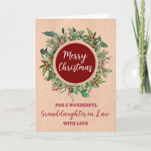 Rustic Watercolor Granddotters i Juljul Kort