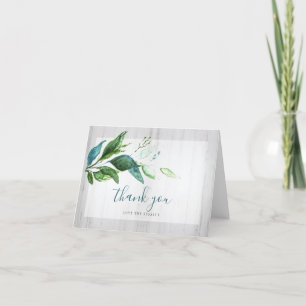 Rustic Watercolor Greenery Tack Kort