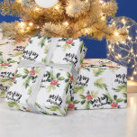 Rustic Watercolor Holly Mönster God jul Presentpapper<br><div class="desc">God jul | Lägg till en festlig accent i presenterna med den här helgdag papper. Den har en helgdag av vattenfärgsholly och rustik penselcalligrafi. Denna papper för inslagning av mönster i julklapp finns tillgänglig i andra artiklar. Matchande objekt är tillgängliga.</div>