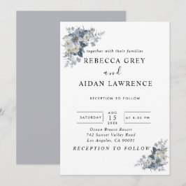 rustic watercolor illustration of a floral  inbjudningar