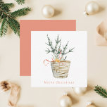 Rustic Watercolor Julgran Anteckningskort<br><div class="desc">Rustic Watercolor Julgran Note Card - ett enkelt,  modernt och snyggt helgdag botaniskt Julgran-format. Baksidan av det här anteckningskortet är pastellbaserad orange och har ett anpassade-meddelande. Anpassa kortet med familjens efternamn. Perfekt till använda som en presentkaka eller fäst på hemlagade märkre och behandlar du den här julhelgen.</div>