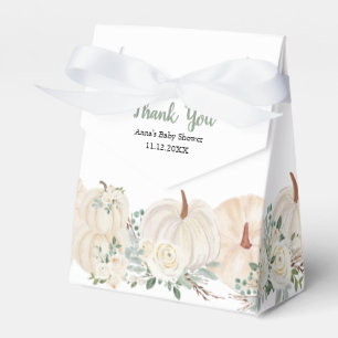Rustic Watercolor Pumpkin Greenery Baby Shower Presentaskar