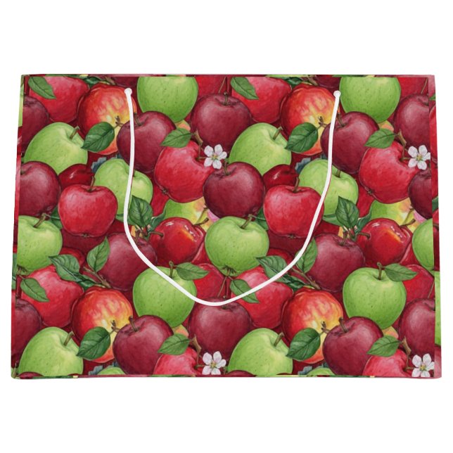 Rustic Watercolor Red and Green Apple pattern (Framsidan)