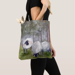 Rustic Watercolor Sheep Tygkasse