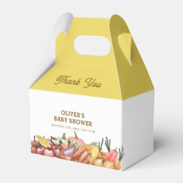 Rustic Watercolor Veggie Fruits Baby Shower Presentaskar