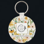 Rustic Watercolor Vild Flowers Add Logotyp Corpora Nyckelring<br><div class="desc">Rustic Watercolor Vild Flowers Add Logotyp Corporate Keychains har ett modernt blommönster för vattenfärg i orange,  rosa,  blått och grönt med din anpassningsbar affärs-logotyp och företagets webbplats. Perfekt för företagsgåvor,  skola,  idrott,  gymmet,  resor m.m. Designad av ©2024 Evco Studio www.zazzle.com/store/evcostudio</div>