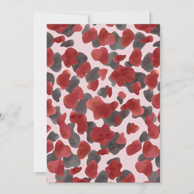 Rustic Watercolor Winter Animal Print Julkort (Framsida)