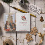 Rustic Watercolor Winter Cardinal Holly Gren Julkort<br><div class="desc">Snyggt och festlighet,  den här Rustic Watercolor Winter Cardinal Holly Gren-designen kommer att behålla naturen med dig när som helst på året. Utformningen har en vattenfärgskardinal sitta vid ett kullbär gren,  skapar den underbart för vintertid och jul.</div>