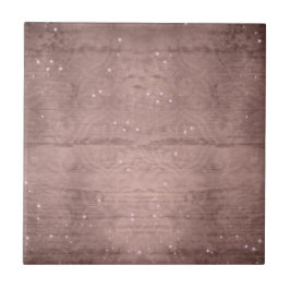 Rustic Watercolor Wood with Sparkles Kakelplatta