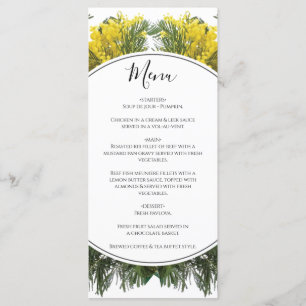 Rustic Wattle Acacia Bröllop Meny
