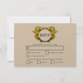 Rustic Wattle Acacia Bröllop OSA Card Kort