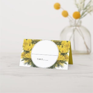Rustic Wattle Acacia Bröllop-platskort Placeringskort