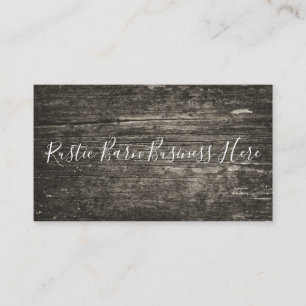 Rustic Weasted & Distress Barn Wood Visitkort